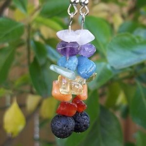 Colorful Chakra Diffuser Earrings